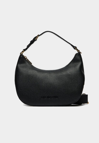 LOVE MOSCHINO - Borsa A Spalla Hobo Lettering Nero