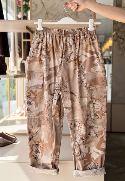 SUSY STAR CURVY - Pantalone Cargo Hawaii Beige