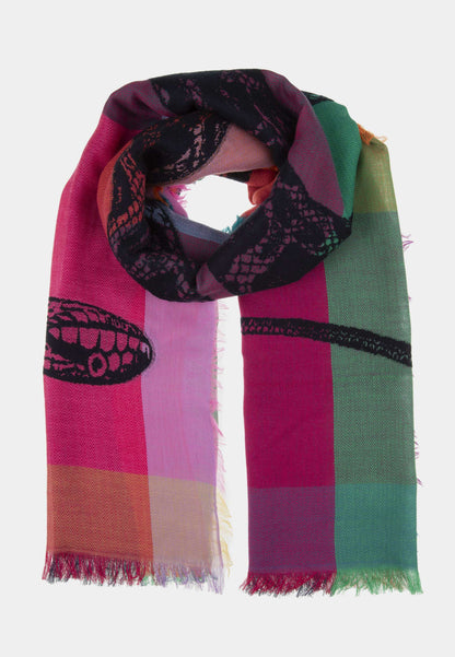 ALEX MAX - Fuchsia Snake Scarf