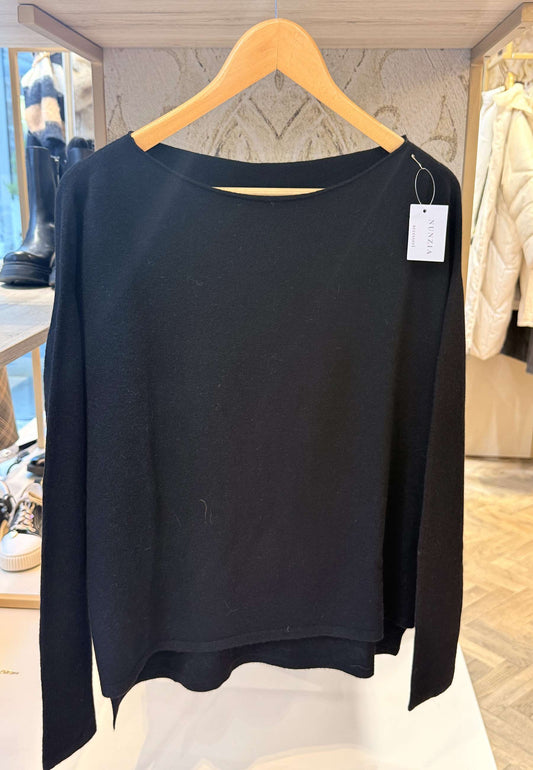 NUNZIA - Maglioncino Basic Nero