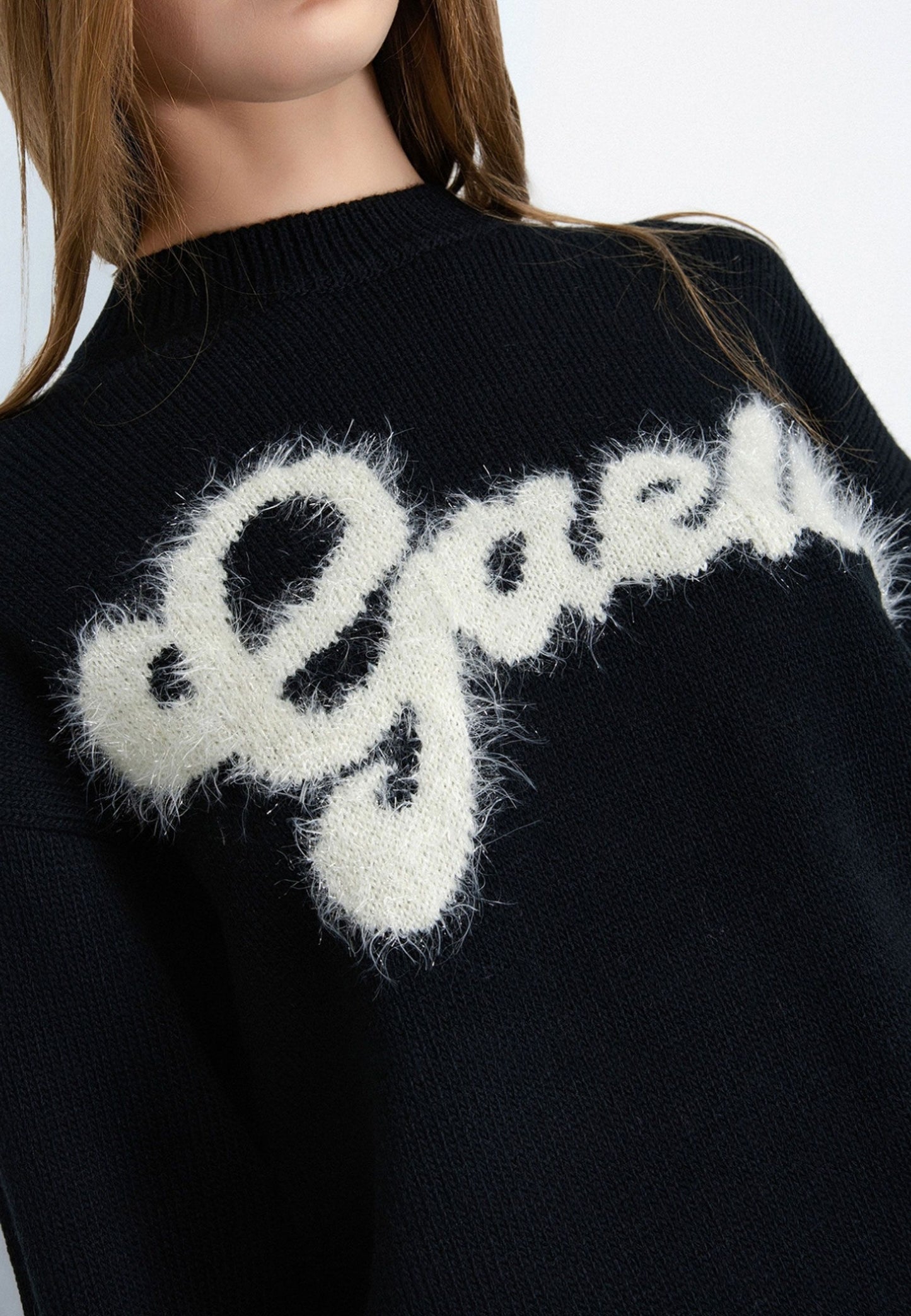 GAELLE - Pullover cropped Nero