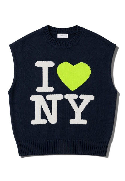 MOTEL - Gilet I Love NY Blu