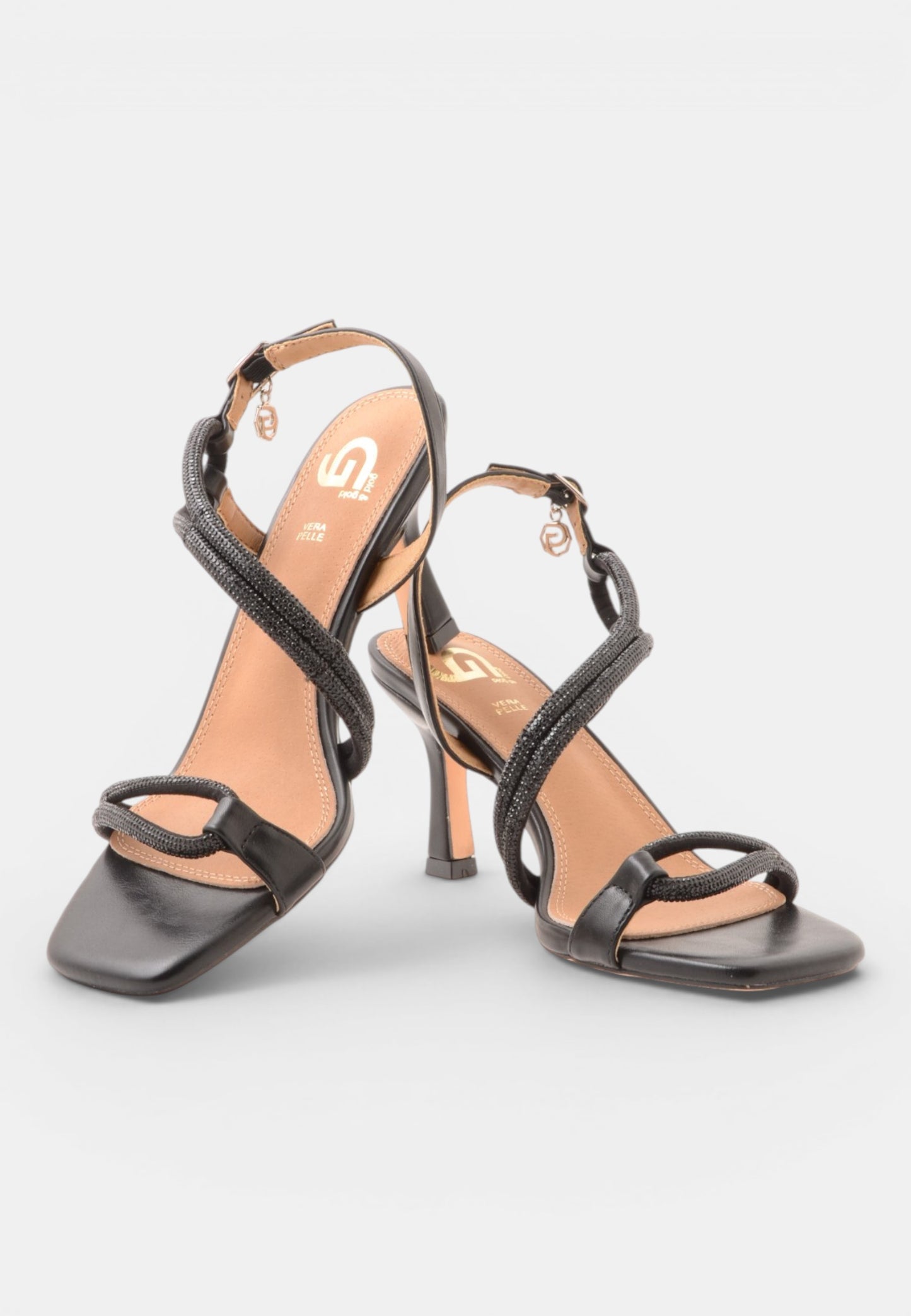 GOLD&GOLD - Sandalo Strass Nero