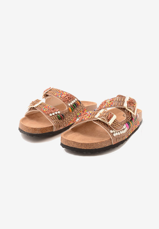 GOLD&GOLD - Ciabatta Perline Multicolor