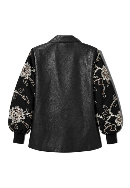 LE STREGHE - Blazer Manica Ricamo Nero
