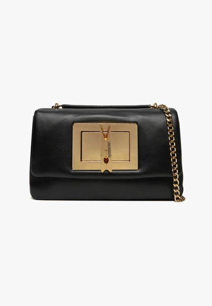 LOVE MOSCHINO - Borsa A Tracolla Gold Clip Nero