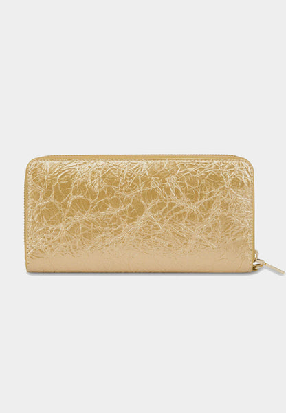 LOVE MOSCHINO - Portafoglio Grande Laminato Oro