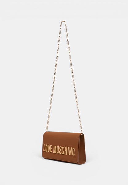 LOVE MOSCHINO - Borsetta A Tracolla Lettering Cuoio