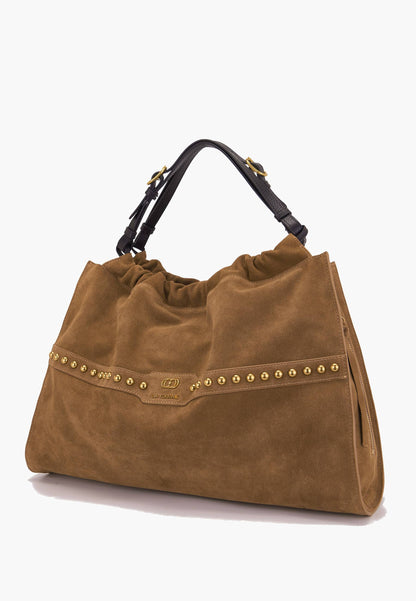 LA CARRIE - Shopping Bag Etnic Cuoio