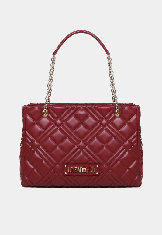 LOVE MOSCHINO - Quilted Shoulder Bag Wine