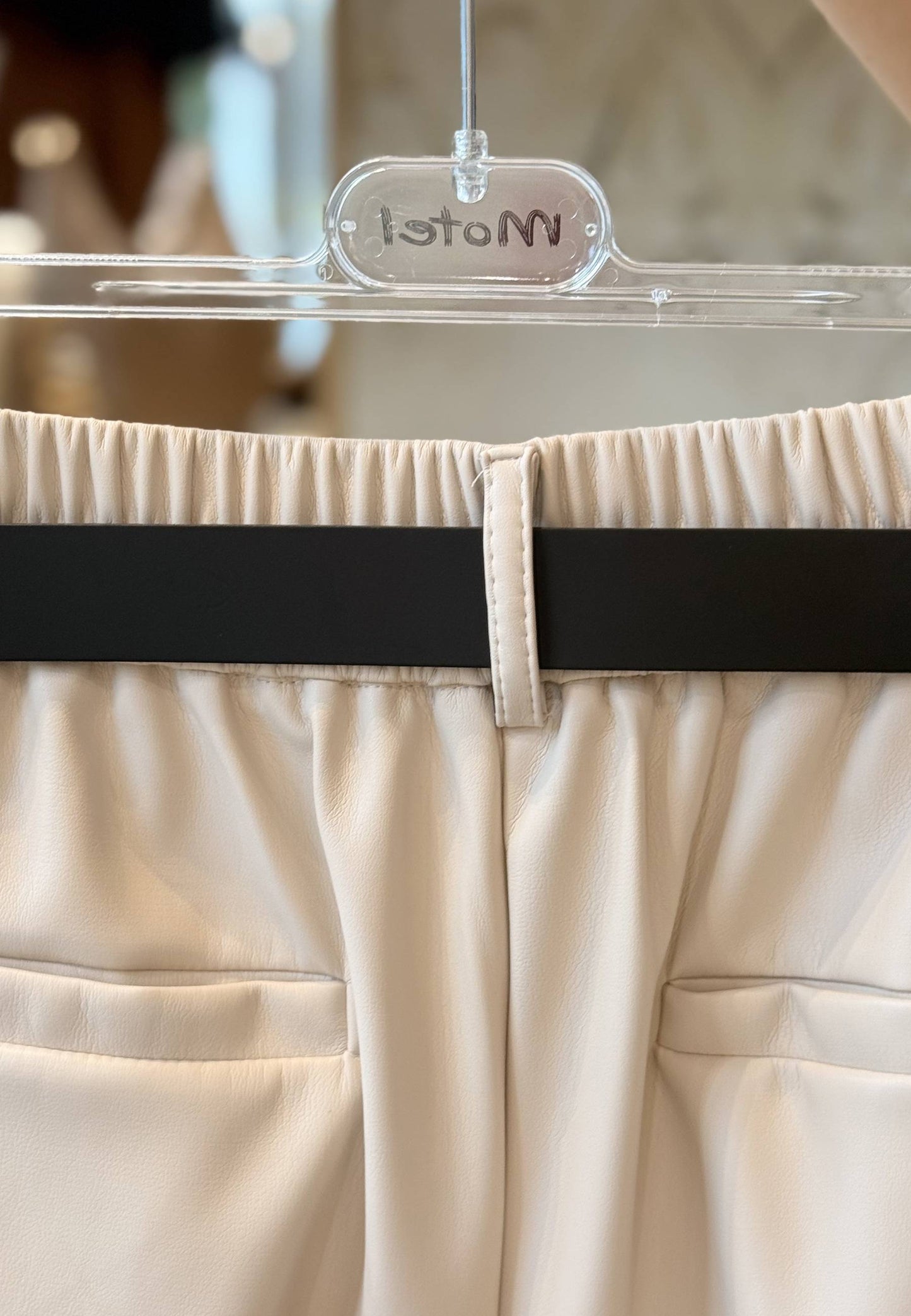 MOTEL - Pantalone A Palazzo Ecopelle Lana