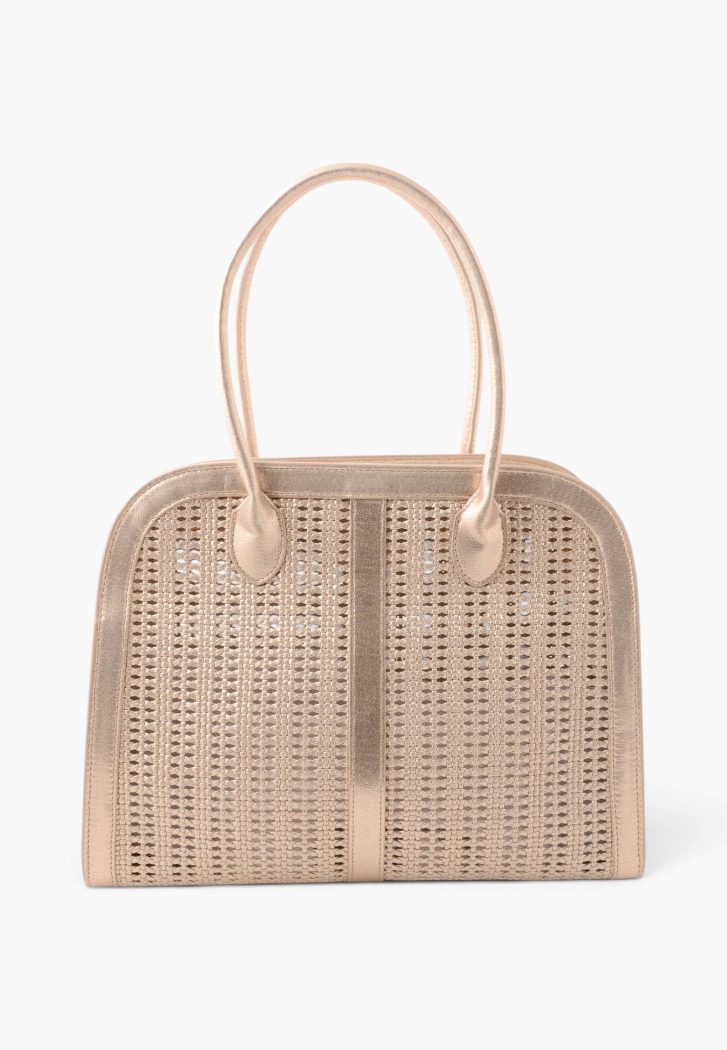 LA CARRIE - Borsa A Mano Intrecciata Oro