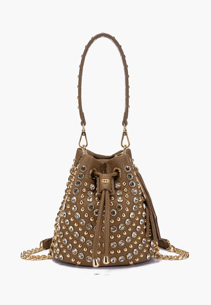 LA CARRIE - Secchiello Strass Andromeda Piccolo Taupe