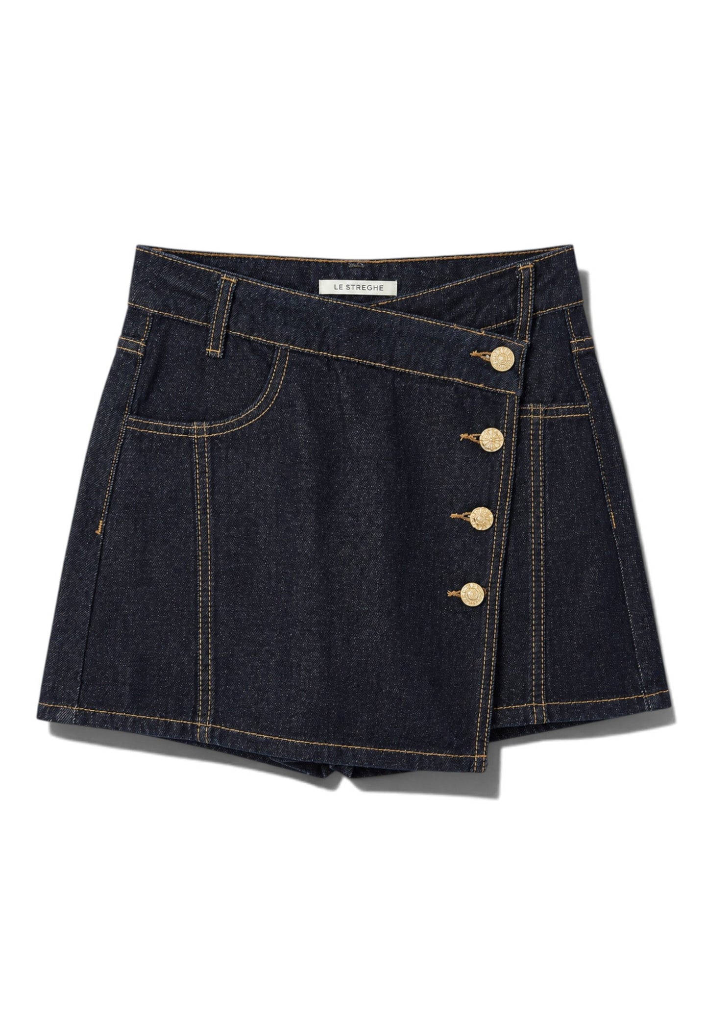 LE STREGHE - Gonna-Pantalone In Denim Scuro