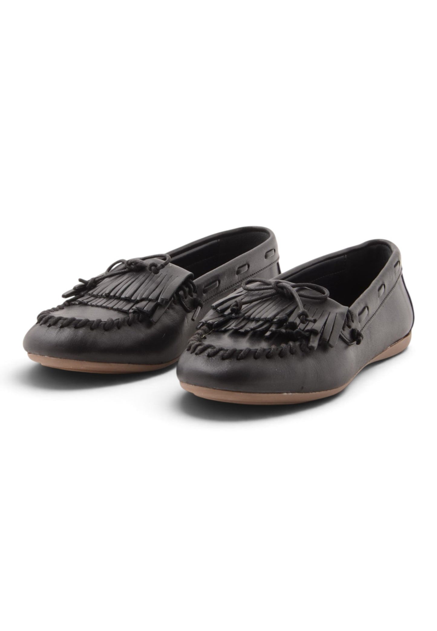 DIVINE FOLLIE - Mocassino Con Frangia e Laccetto Nero