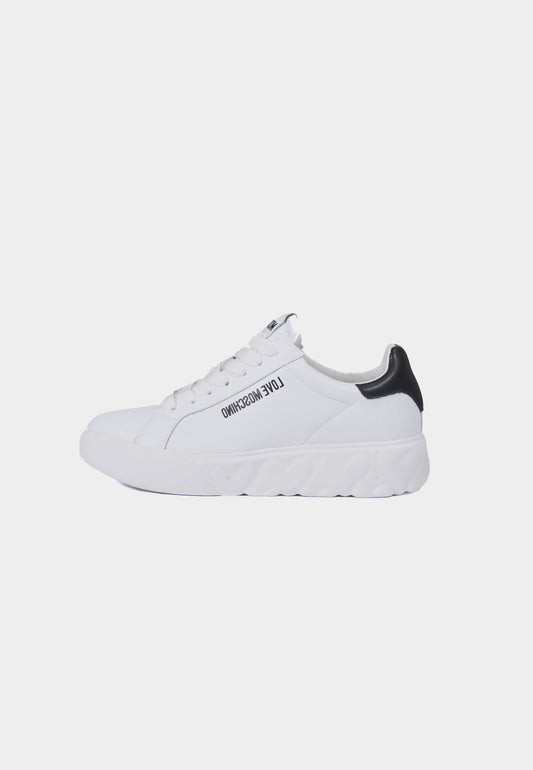 LOVE MOSCHINO Sneakers Basic Bianco + Nero