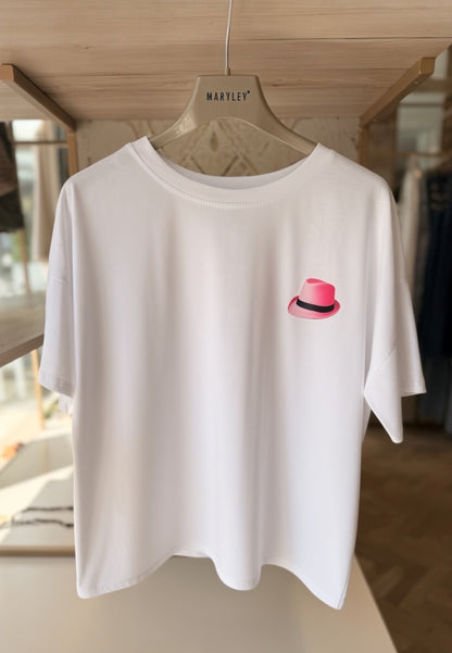 MARYLEY - T-shirt Mucca Bianco