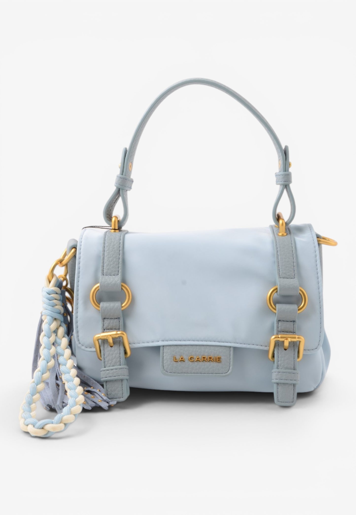 LA CARRIE - Borsa Satchel Dark Nylon Cielo
