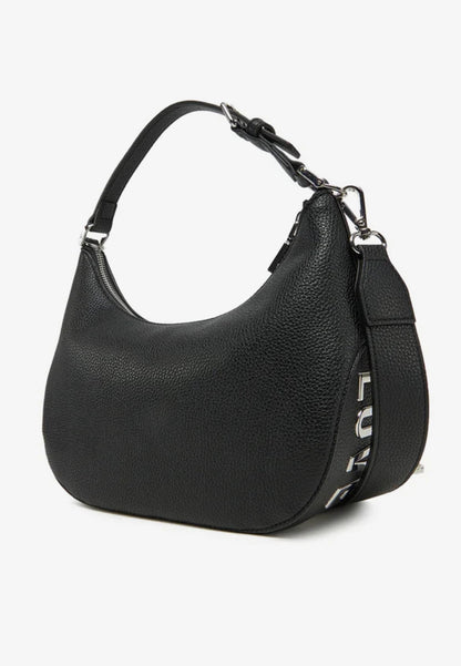 LOVE MOSCHINO - Borsa Hobo Lettering Nero Silver