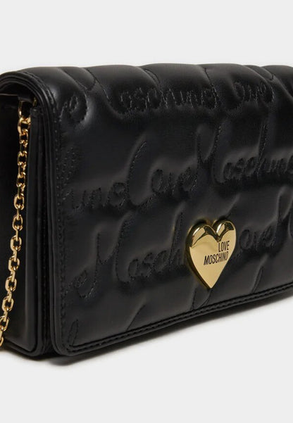 LOVE MOSCHINO – Schwarze Umhängetasche „Love Writing“.