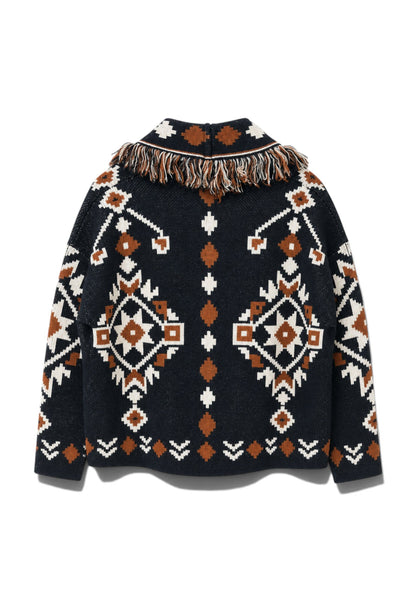 MOTEL - Cardigan Navajo Blu