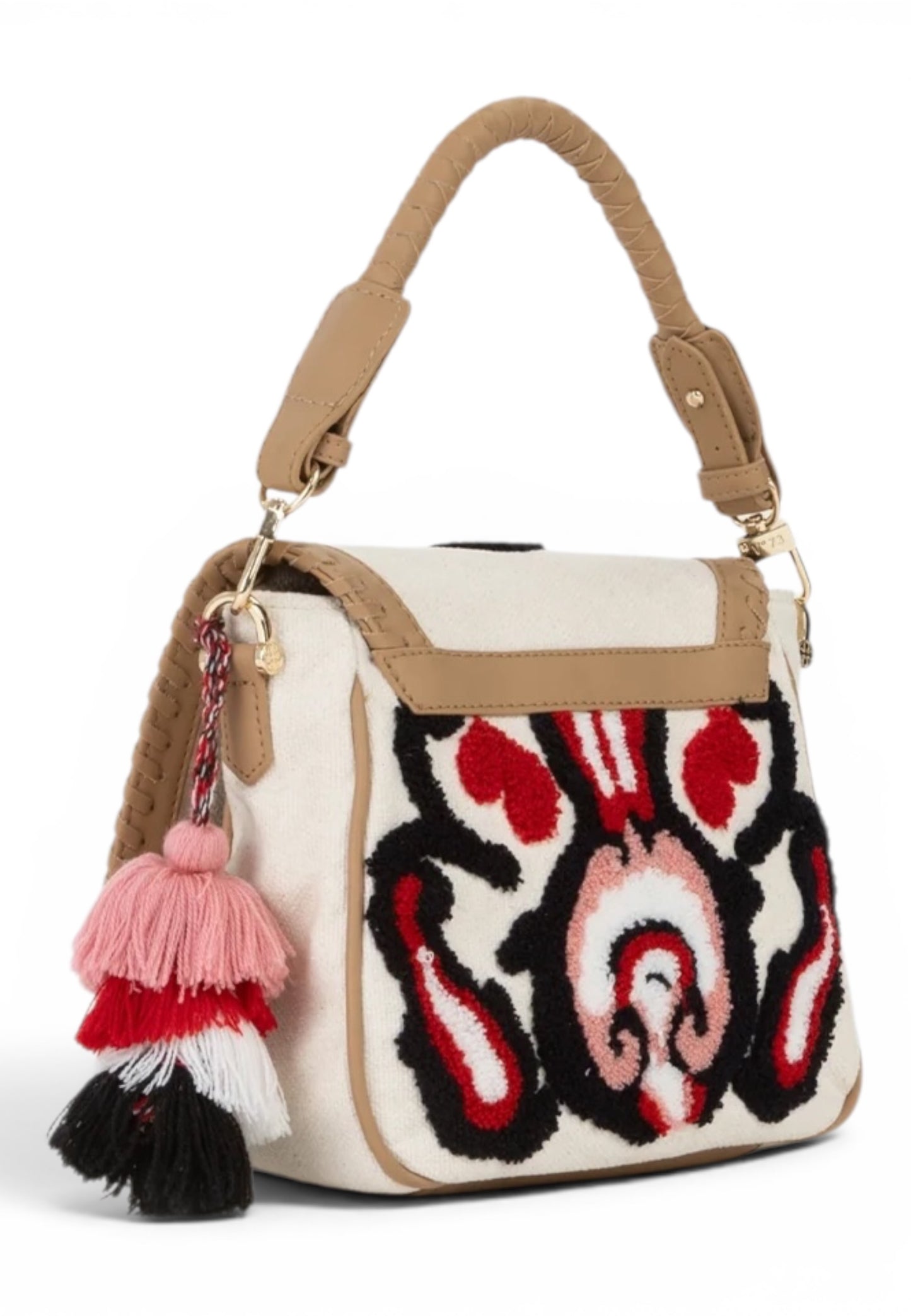 V73 - Borsa A Tracolla Marilena Cuoio/Multicolor