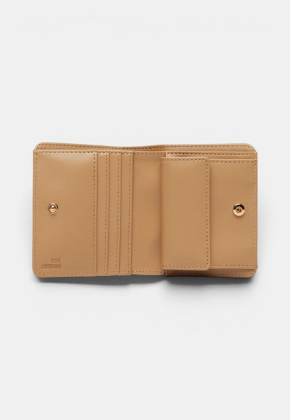LOVE MOSCHINO - Portafoglio Trifold Cuore Celeste