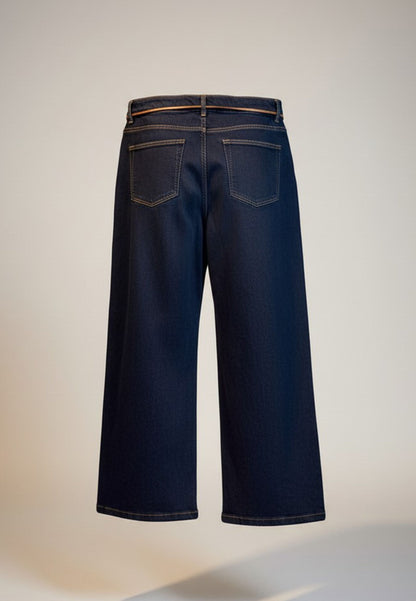 SUSY STAR CURVY - Jeans A Palazzo Denim Scuro