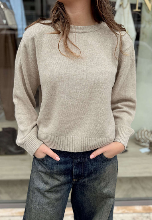 MOTEL - Pullover Lingerie Con Spallina Beige