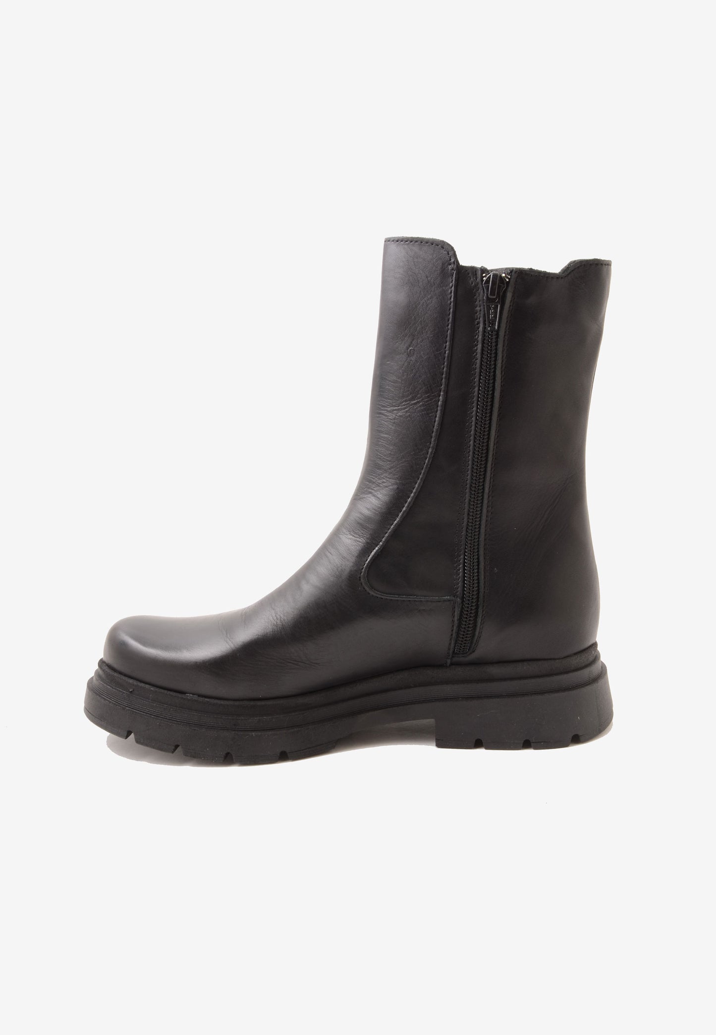 DIVINE FOLLIE - Stivale Bikers Pelle Nero