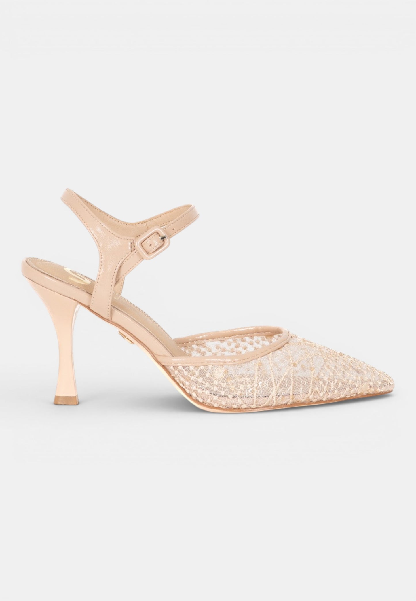 GOLD&GOLD - Sandalo Alto Paillettes Nude