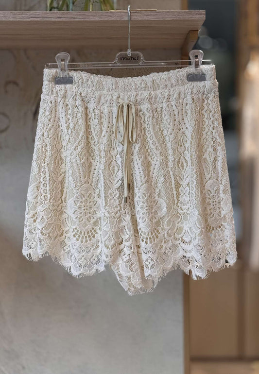 MOTEL - Short In Pizzo Avorio