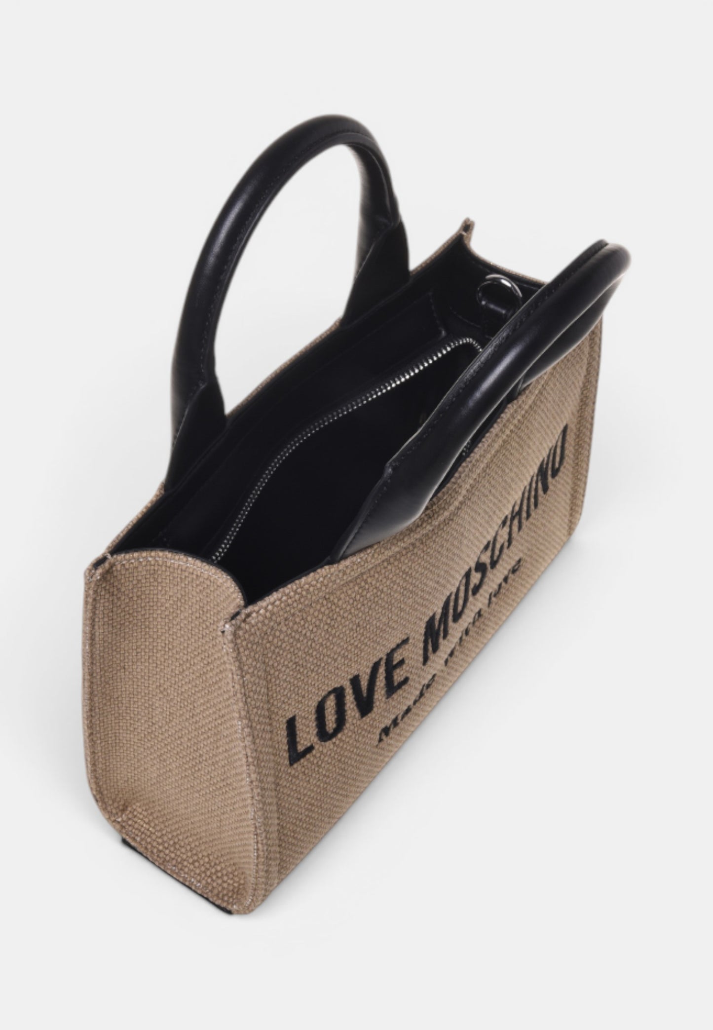 LOVE MOSCHINO - Borsa A Mano In Canvas Nero