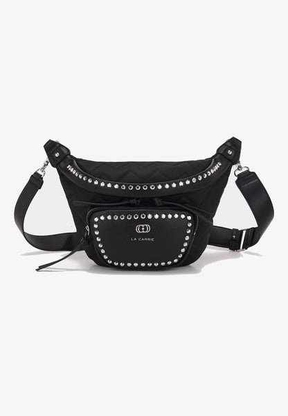 LA CARRIE - Marsupio Nylon Borchie Nero