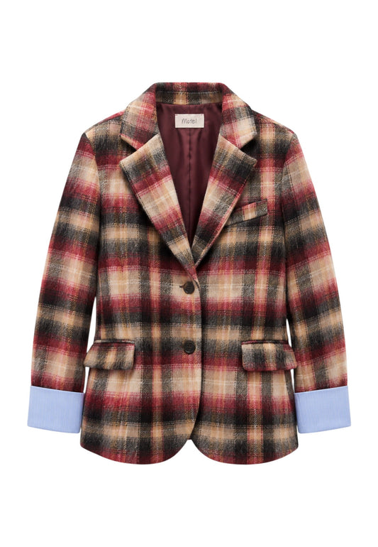 MOTEL - Blazer Check Camicia Rosso