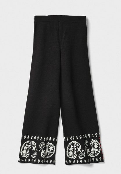 GAELLE - Pantalone maglia Nero