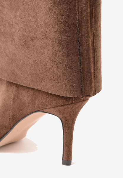 DIVINE FOLLIE - Tronchetto Tubolare Camoscio Caffe