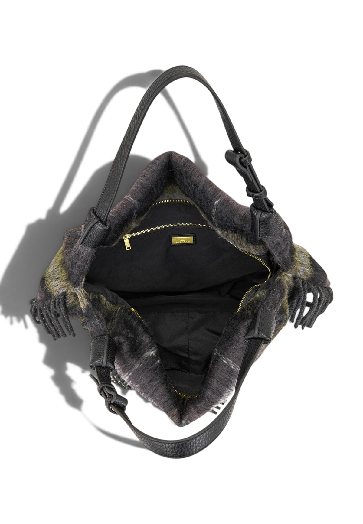 LA CARRIE - Borsa Shopper Kerala Tartan Nero