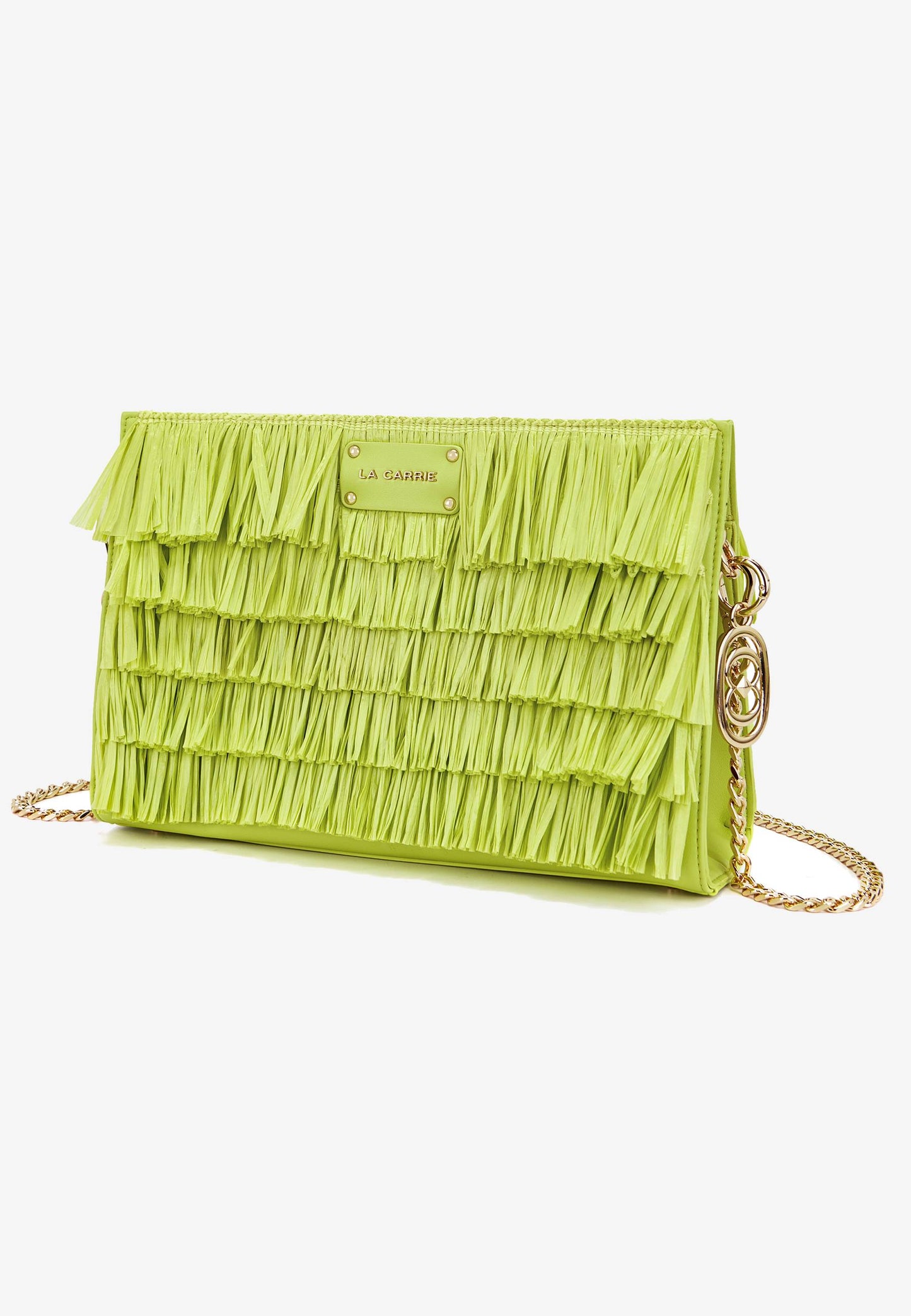 LA CARRIE - Pochette In Raffia Sunflower Giallo