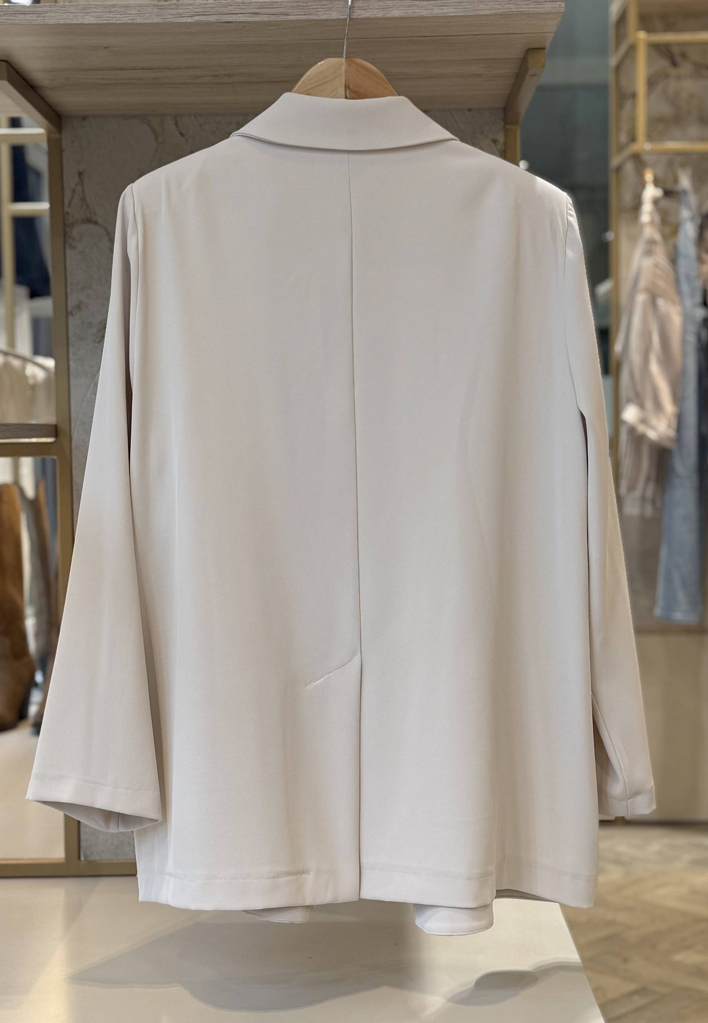 SUSY STAR CURVY - Giacca Monopetto Fluida Burro