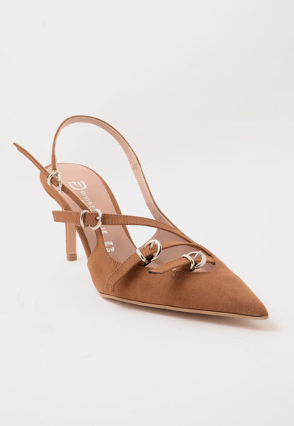 DIVINE FOLLIE - Slingback Fibbie Cuoio
