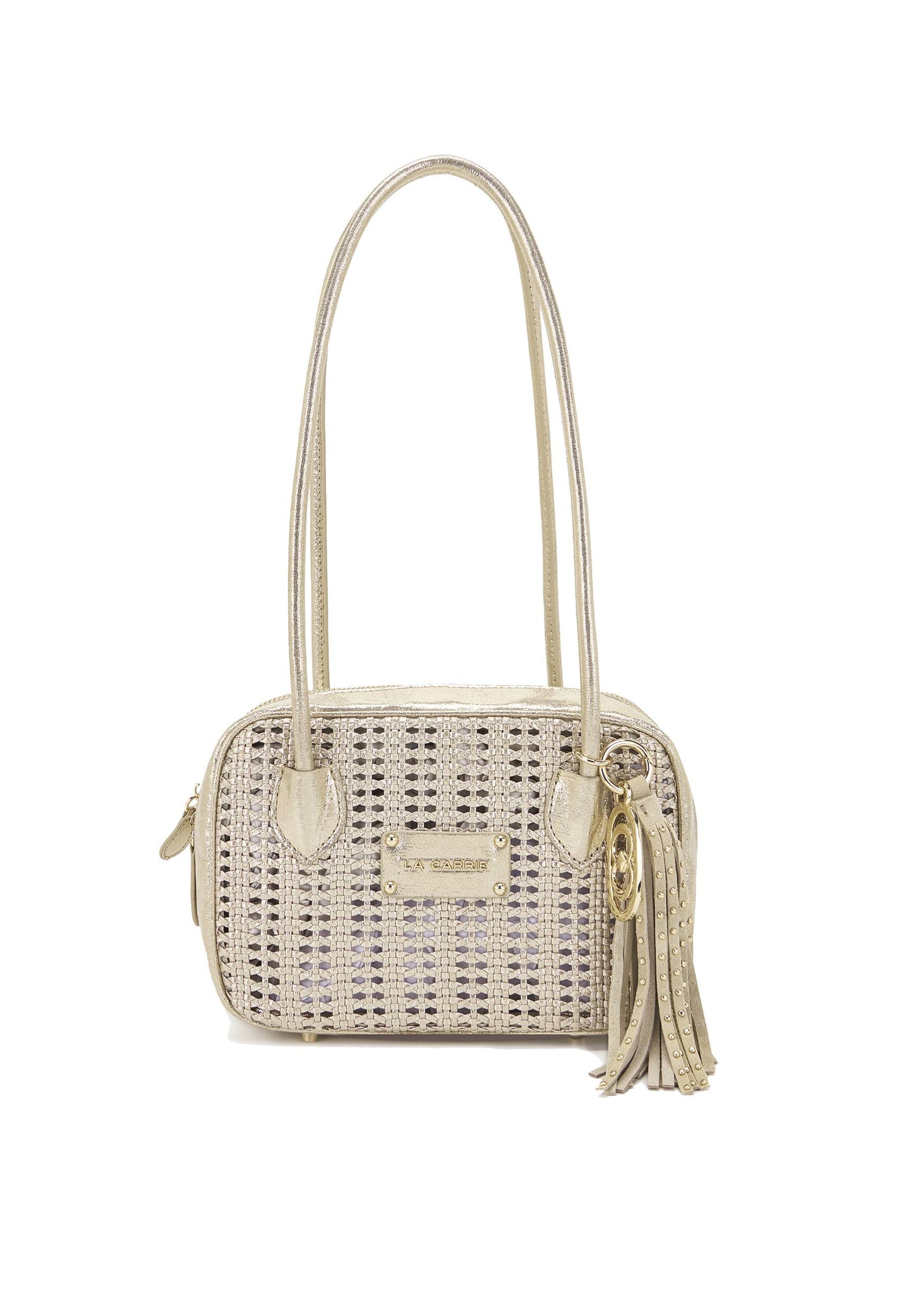 LA CARRIE - Borsa A Spalla Intrecciata Oro