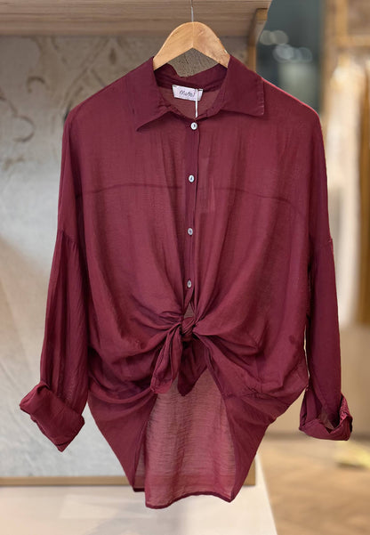 MOTEL - Camicia In Mussola Di Cotone India