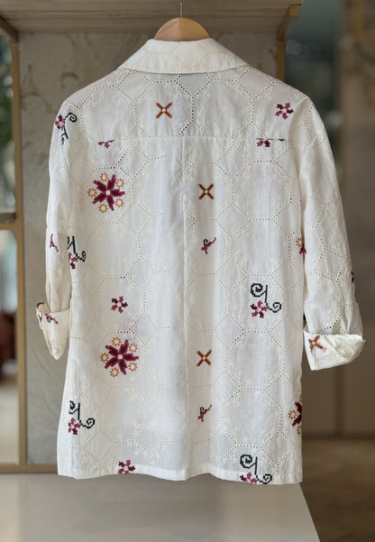 MARYLEY - Camicia Fantasia Sangallo