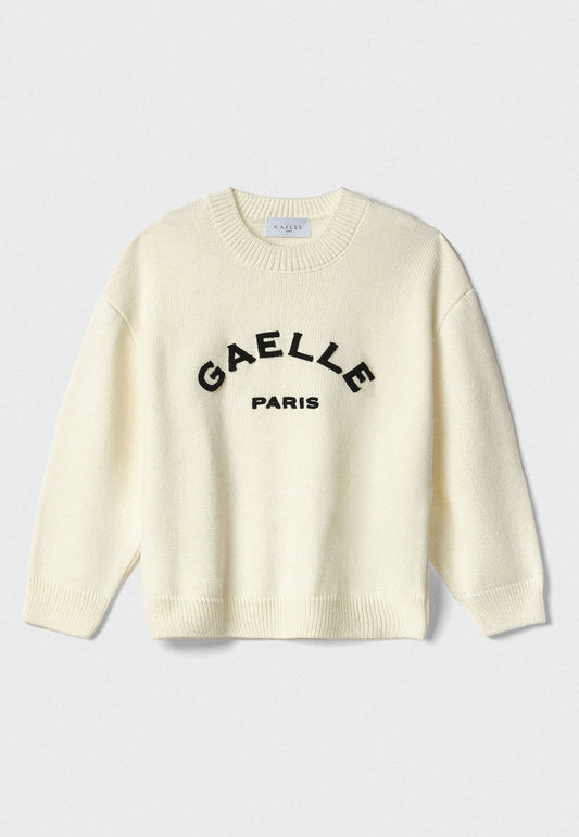 GAELLE - Pullover Paricollo Burro