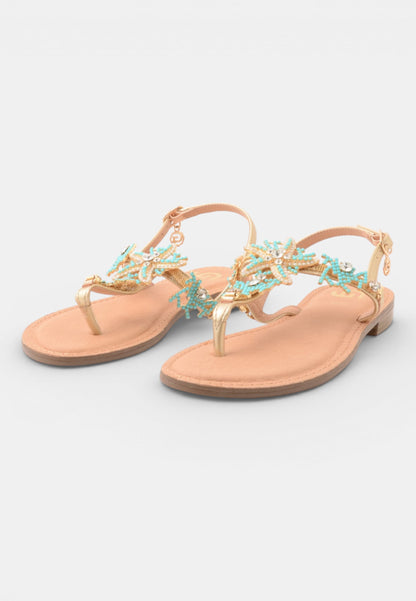 GOLD&GOLD - Sandalo Infradito Capri Azzurro