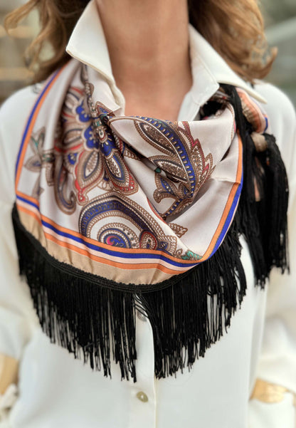 LE STREGHE - Foulard In Seta Multicolor