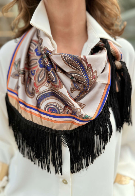 LE STREGHE - Foulard In Seta Multicolor