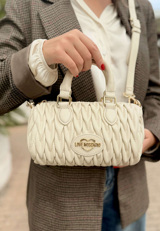 LOVE MOSCHINO - Borsetta Trapuntata Avorio