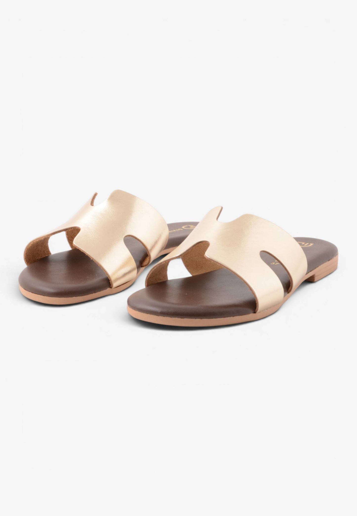 DIVINE FOLLIE - Ciabattina Bassa Flat con Fascia Sagomata a "H" Platino